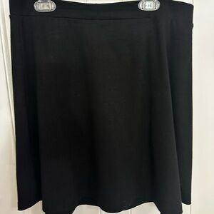 H&M Black A-Line Skater Skirt for Work